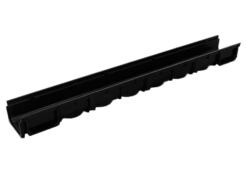 UHNL Drainage Channel made in PP material EN1433 Class A15 -1m complete with Black Plastic Grate