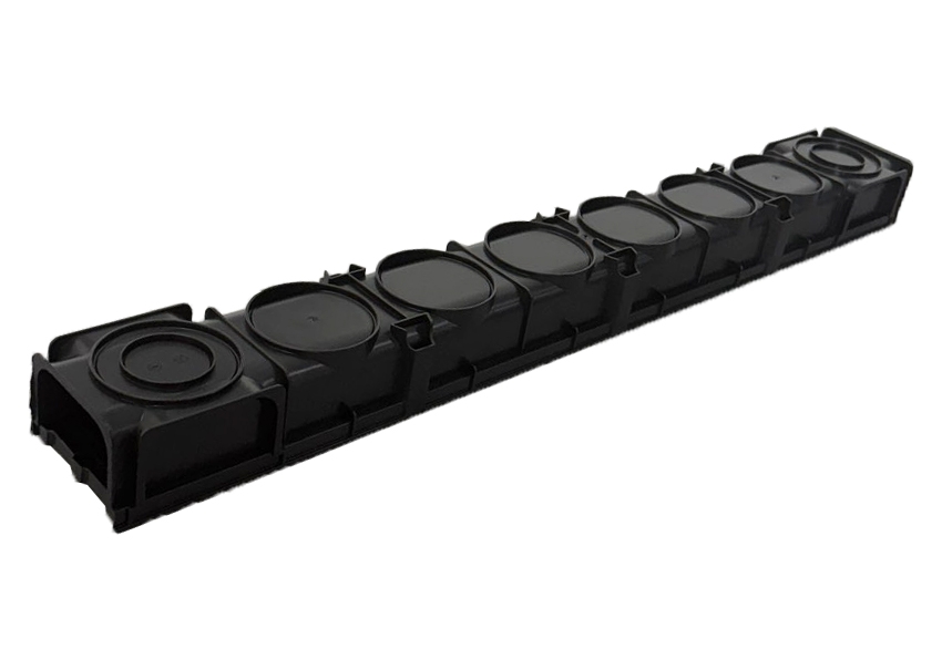 UHNL Drainage Channel made in PP material EN1433 Class A15 -1m complete with Black Plastic Grate